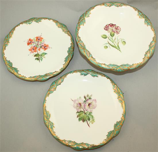 Mid 19th century Davenport part dessert service, plates -)